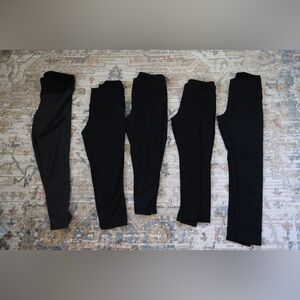 5 Pairs of Black Leggings Size Small